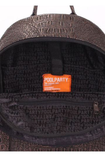 Рюкзак POOLPARTY xs-croco-bronze
