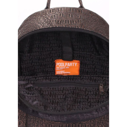 Рюкзак POOLPARTY xs-croco-bronze