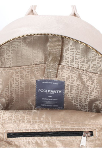 Рюкзак POOLPARTY xs-bckpck-leather-beige