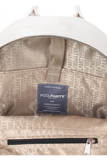 Рюкзак POOLPARTY xs-bckpck-leather-white