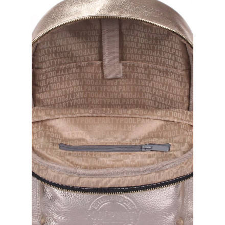 Рюкзак POOLPARTY xs-bckpck-leather-gold