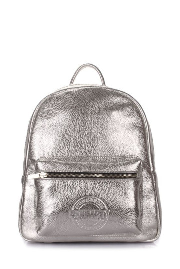 Рюкзак POOLPARTY xs-bckpck-leather-silver