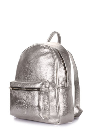 Рюкзак POOLPARTY xs-bckpck-leather-silver