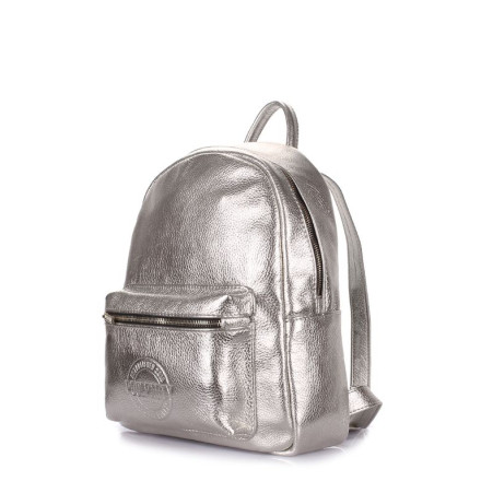 Рюкзак POOLPARTY xs-bckpck-leather-silver