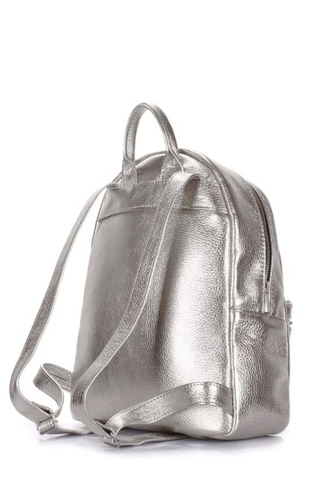 Рюкзак POOLPARTY xs-bckpck-leather-silver