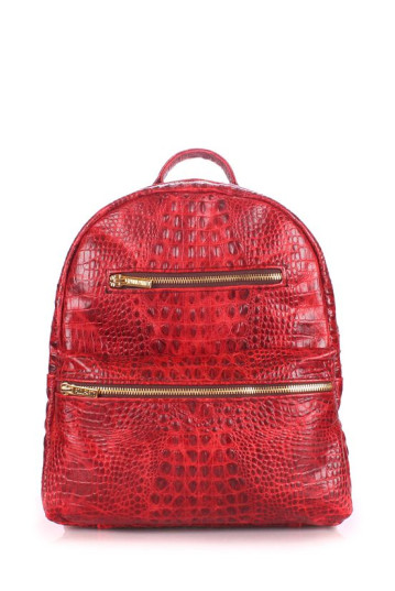 Рюкзак POOLPARTY mini-bckpck-leather-croco-red