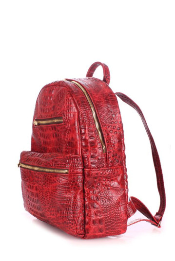 Рюкзак POOLPARTY mini-bckpck-leather-croco-red