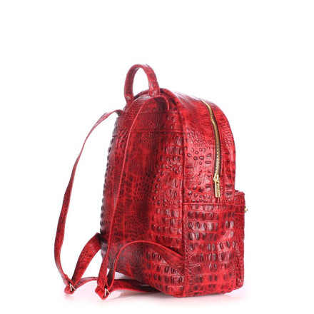 Рюкзак POOLPARTY mini-bckpck-leather-croco-red