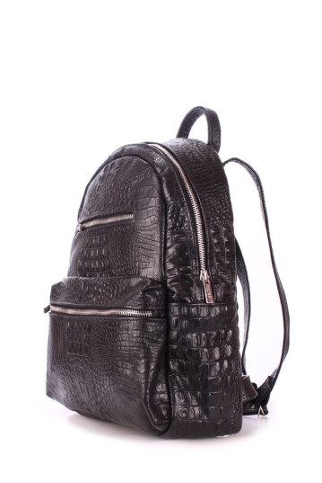 Рюкзак POOLPARTY mini-bckpck-leather-croco-black