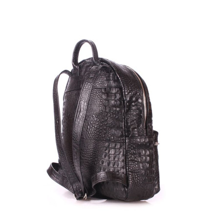 Рюкзак POOLPARTY mini-bckpck-leather-croco-black