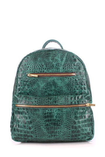 Рюкзак POOLPARTY mini-bckpck-leather-croco-green
