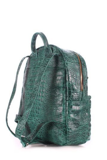 Рюкзак POOLPARTY mini-bckpck-leather-croco-green