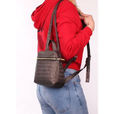 Рюкзак POOLPARTY doll-croco-bronze