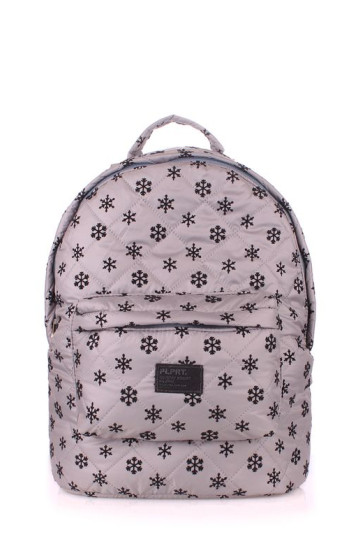 Рюкзак POOLPARTY backpack-snowflakes-grey