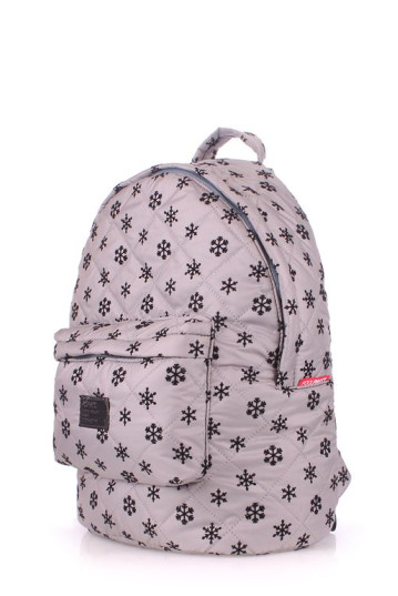 Рюкзак POOLPARTY backpack-snowflakes-grey