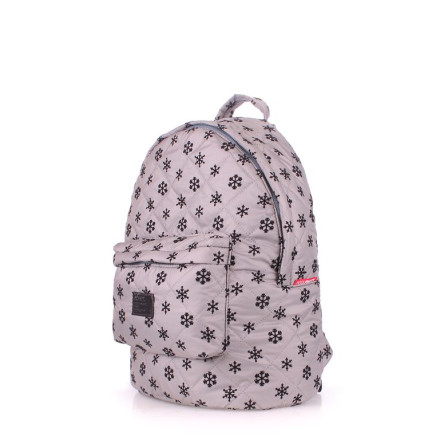 Рюкзак POOLPARTY backpack-snowflakes-grey