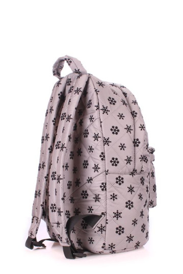 Рюкзак POOLPARTY backpack-snowflakes-grey