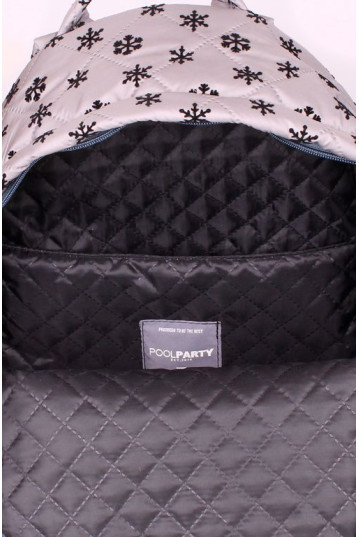 Рюкзак POOLPARTY backpack-snowflakes-grey