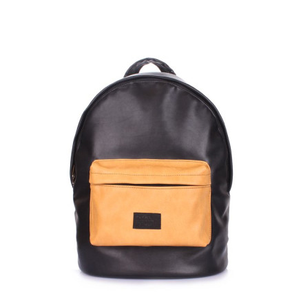 Рюкзак POOLPARTY backpack-pu-black-orange