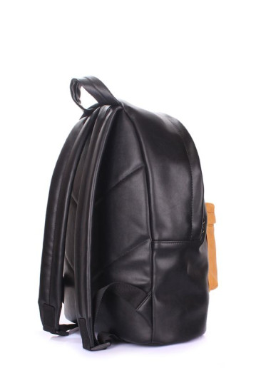 Рюкзак POOLPARTY backpack-pu-black-orange