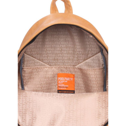 Рюкзак POOLPARTY backpack-pu-orange-black