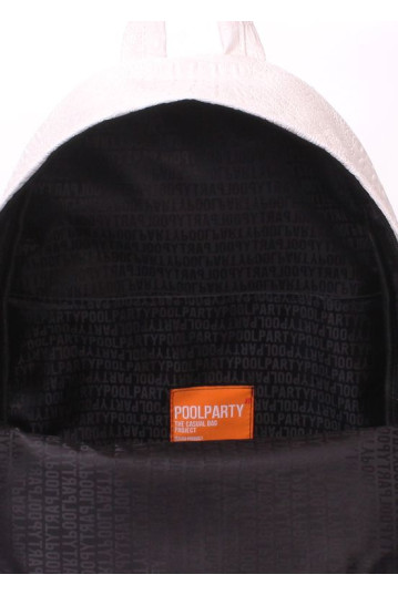 Рюкзак POOLPARTY backpack-croco-white