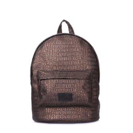 Рюкзак POOLPARTY backpack-croco-bronze
