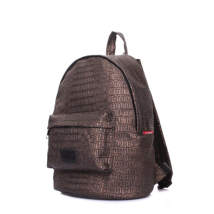 Рюкзак POOLPARTY backpack-croco-bronze