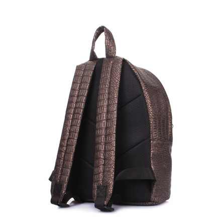 Рюкзак POOLPARTY backpack-croco-bronze