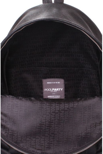 Рюкзак POOLPARTY backpack-plprt-leather-black