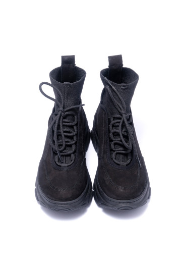 Кроссовки женские Welfare 0010-12401 555 BLACK NUBUK