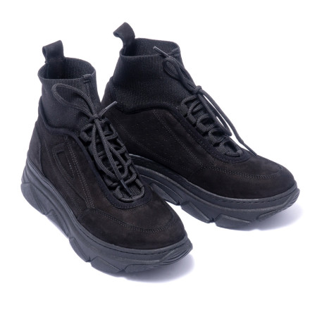 Кросівки жіночі Welfare 0010-12401 555 BLACK NUBUK