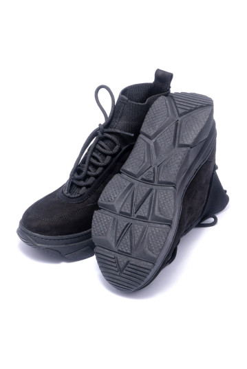 Кроссовки женские Welfare 0010-12401 555 BLACK NUBUK