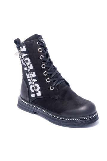 Черевики жіночі Welfare 0010-309.1-100K 51 BLACK NUBUCK
