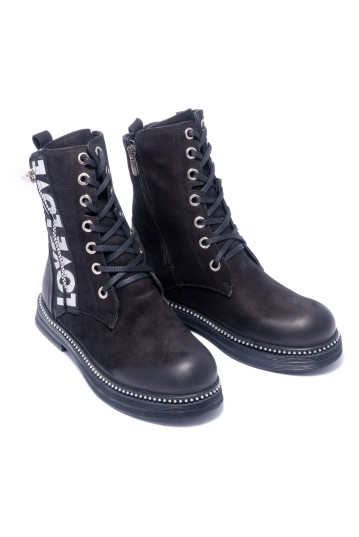 Ботинки женские Welfare 0010-309.1-100K 51 BLACK NUBUCK