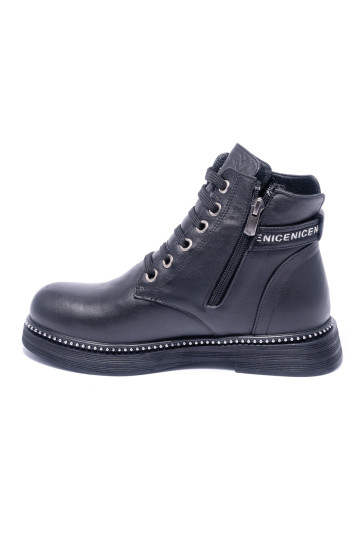 Ботинки женские Welfare 0010-310-100 KR 41 BLACK LEATHER