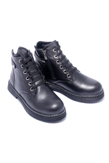 Ботинки женские Welfare 0010-310-100 KR 41 BLACK LEATHER