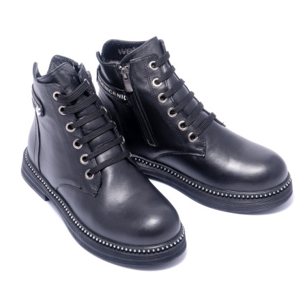 Черевики жіночі Welfare 0010-310-100 KR 41 BLACK LEATHER