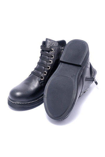 Ботинки женские Welfare 0010-310-100 KR 41 BLACK LEATHER