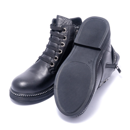 Черевики жіночі Welfare 0010-310-100 KR 41 BLACK LEATHER
