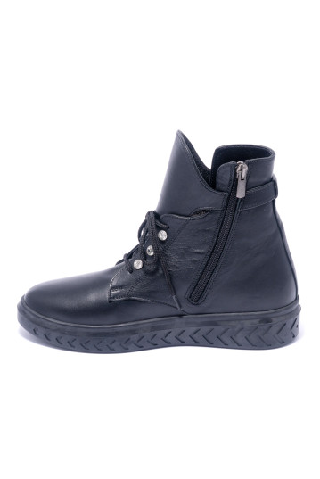 Ботинки женские Welfare 0010-700W KRK 01 BLACK LEATHER