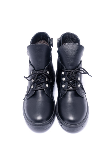 Ботинки женские Welfare 0010-700W KRK 01 BLACK LEATHER