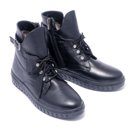Черевики жіночі Welfare 0010-700W KRK 01 BLACK LEATHER