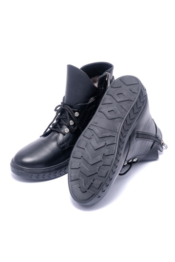 Ботинки женские Welfare 0010-700W KRK 01 BLACK LEATHER