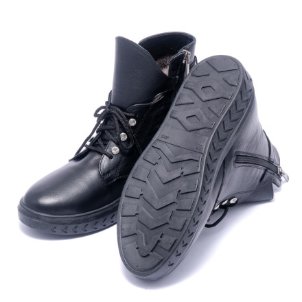 Черевики жіночі Welfare 0010-700W KRK 01 BLACK LEATHER