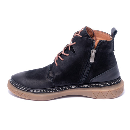 Черевики жіночі Welfare 0010-FA3 210.02 BLACK NUBUCK BLACK LEATHER KREP TB