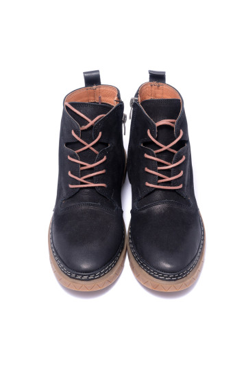 Ботинки женские Welfare 0010-FA3 210.02 BLACK NUBUCK BLACK LEATHER KREP TB
