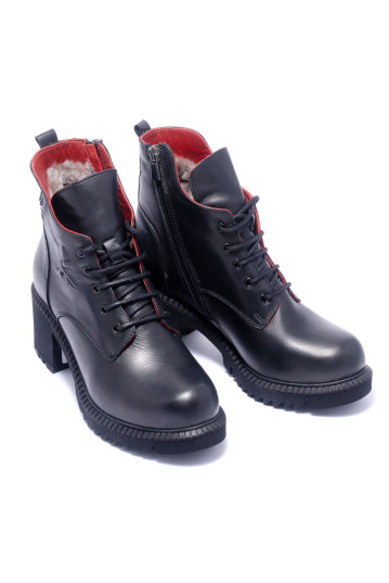 Ботинки женские Welfare 0179-2701 KRK 910 BLACK LEATHER