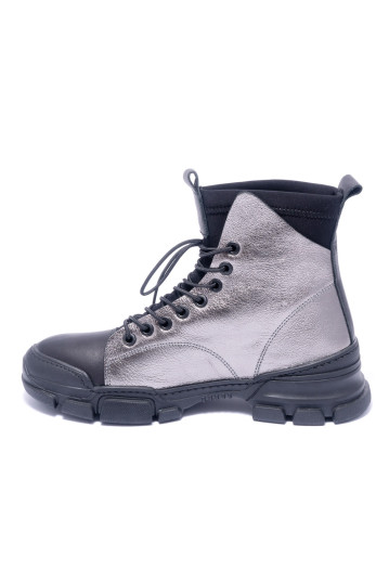 Черевики жіночі Welfare 0226-1921 BLACK PLATINUM LEATHER SYH TBN