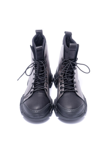 Черевики жіночі Welfare 0226-1921 BLACK PLATINUM LEATHER SYH TBN